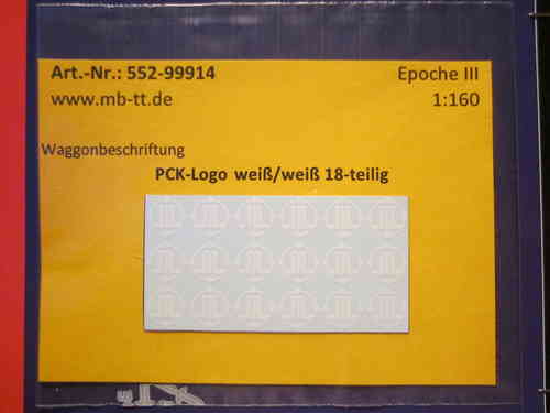 Nassschiebebilder 18-teilig PCK Logo –weiß, DR, Ep. III, N