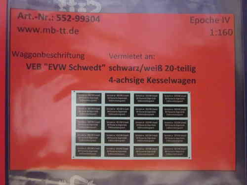20-tlg. Vermietung Kesselwagen Schwedt 4-achsig, DR, Ep. IV, N