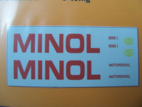 Nassschiebebilder, 8 tlg, "Minol" Motorenoil für Tankauflieger 9000l, in UV-Technik, Ep. III-IV, TT