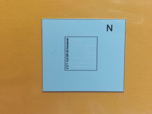 Tenderbeschriftung für 2´2´T 13,5 Kondenstender BR 52 , UV-Technik, Ep. III, N