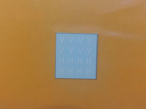 Lokdecal "V" und "H" in weiß, UV-Technik, Ep. I - III, TT