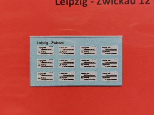 Waggondecal ZLS "Dresden - Zwickau" DR, UV-Technik, Ep. III/IV, TT