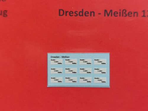 Waggondecal ZLS "Dresden - Meißen" DR, UV-Technik, Ep. III/IV, N