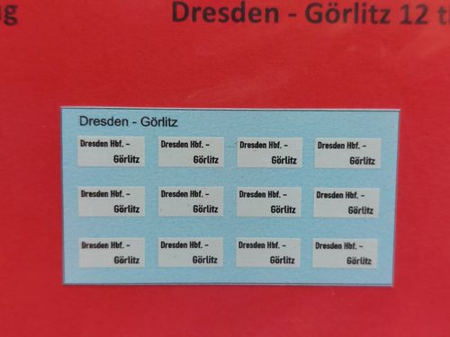 Waggondecal ZLS "Dresden - Görlitz" DR, UV-Technik, Ep. III/IV, H0