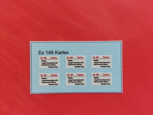 Waggondecal ZLS "Karlex" für SVT DR, UV-Technik, Ep. III/IV, H0
